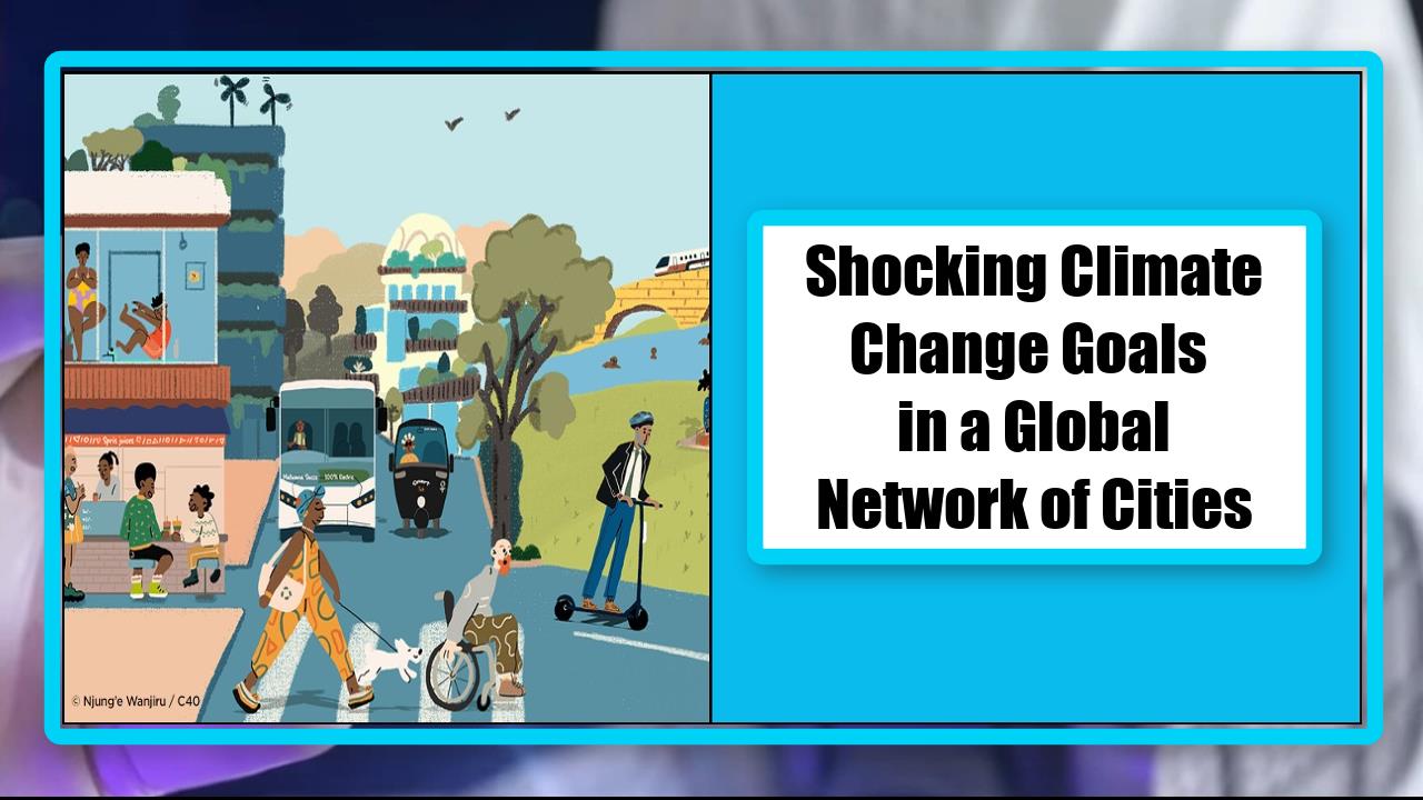 Shocking Climate Change Goals in a Global Network of Cities